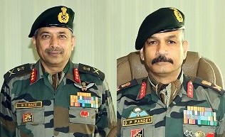 Lt Gen B S Raju, Chinar Corps Commander hands over  command to Gen D P Pandey