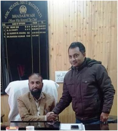 Chowdhary Dil Mir takes over as ADC Bhadarwah