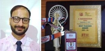 Dr Shahid Amin Trali gets best teacher award from ITM University Gwalior