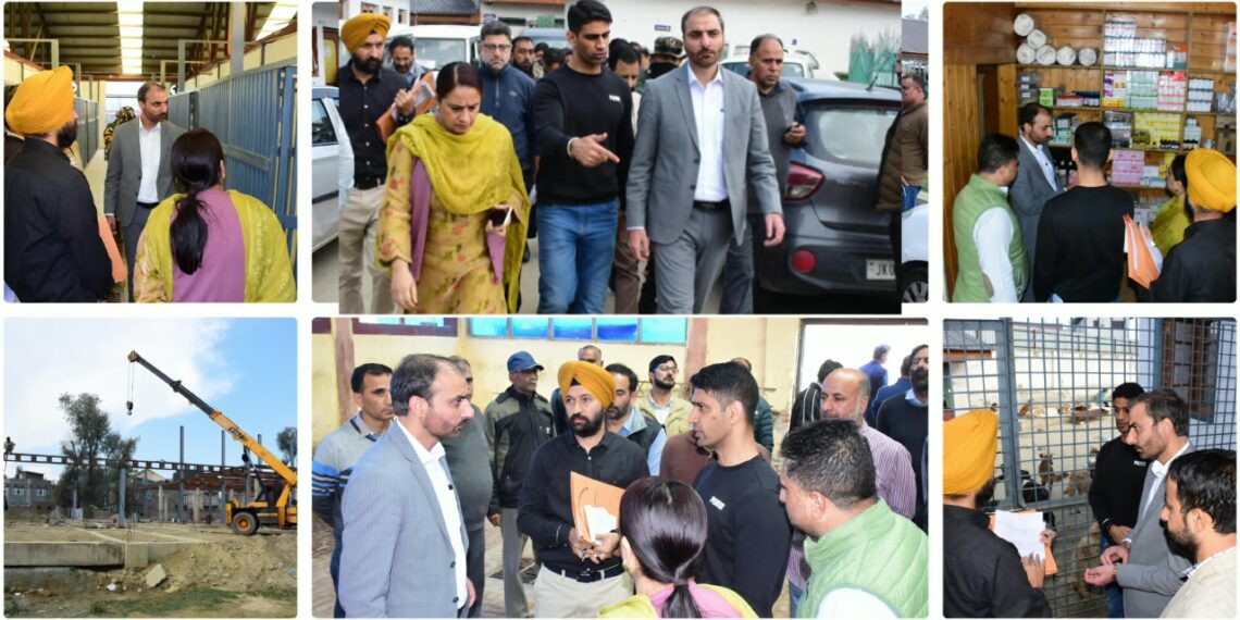 Commissioner SMC reviews Animal Welfare Facility at Tengpora, ongoing Project at Chaterhama, Modern Abattoir at Aloochibagh