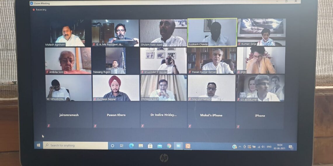 AICC Covid Task force holds virtual meeting with JKPCC President