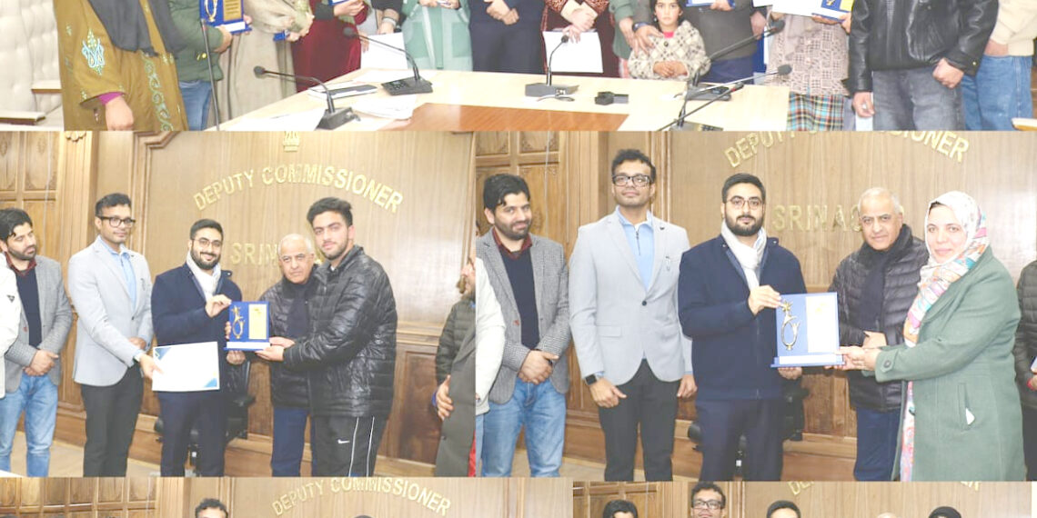 Srinagar Distt Admin felicitates Specially-Abled Students of Abhinandan Home Solina