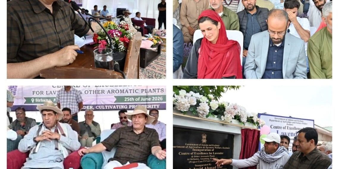 Javid Dar inaugurates Centre of Excellence for Lavender, Aromatic Crops at Srihama, Anantnag