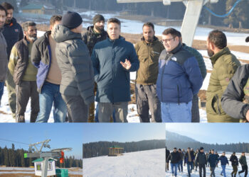 DC B’gam visits Doodhpathri; Reviews key Ski Infra Projects to boost Winter Tourism