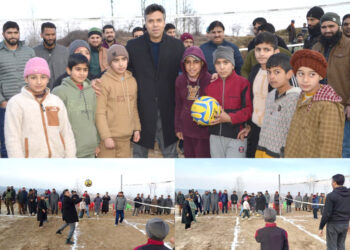 DC B’gam inspects Playfield Development in Panchayat Khag