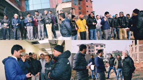 DC B’gam visits NIFT Campus Ompora, PRIs Accommodation site at Shiekhpora