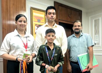DC Jammu felicitates young Taekwondo and Kick Boxing champions