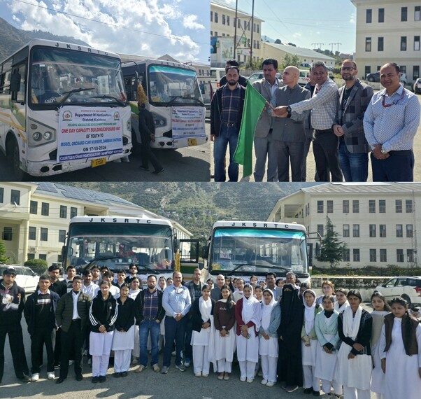 DC Kishtwar flags off 50 students for Horticulture Exposure Visit under HADP