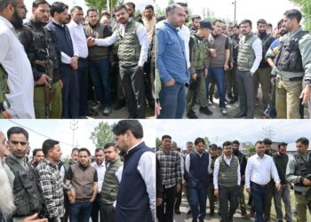 DC Kulgam visits accident-prone Manigam Crossing on NH-44
