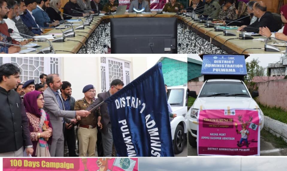 Pulwama Admin launches 100-Day campaign under Nasha Mukt JK Abhiyaan