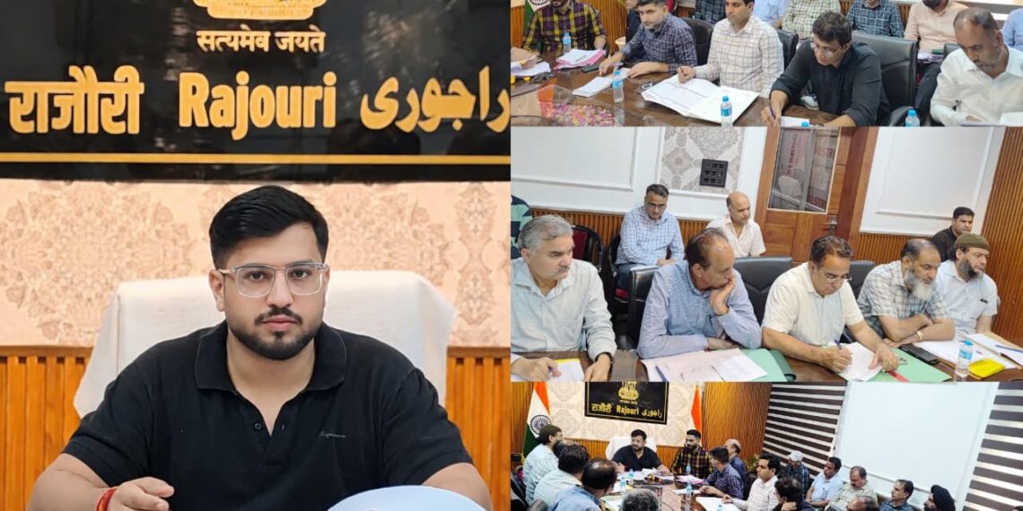 DC Rajouri reviews flood restoration works, directs accurate damage reporting, quality execution
