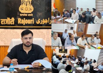 DC Rajouri reviews flood restoration works, directs accurate damage reporting, quality execution