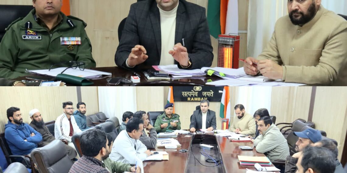 *DC Ramban chairs DRSC, DLMC meeting to strengthen road safety framework*