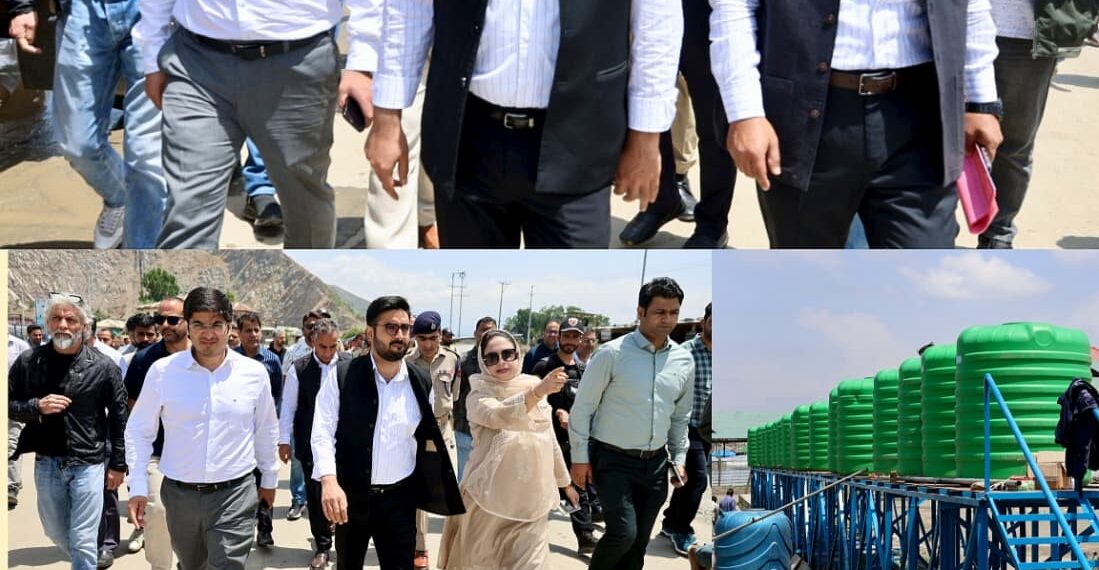 DC Srinagar, City Municipal Commr Srinagar visit Yatra Transit Camp Pantha Chowk