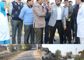 DC Srinagar conducts onsite inspection of road upgradation, macadamization works at Bone & Joint Hospital