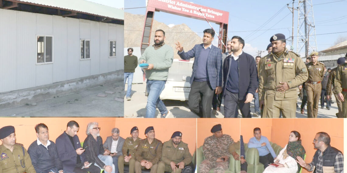 Amarnath Yatra-2026: DC Srinagar, SSP visit Yatra Transit Camp Pantha Chowk