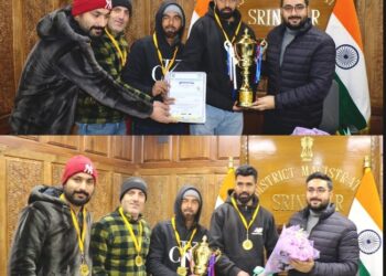 DC Srinagar felicitates J&K Deaf Cricket Team for wining “IDCA 4th Test National Cricket Championship”
