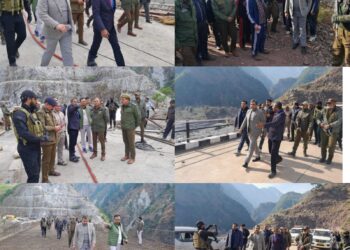 DC, SSP Ramban visit Sawalkote HEP Site, Review Security Scenario, interact with locals at Tanger