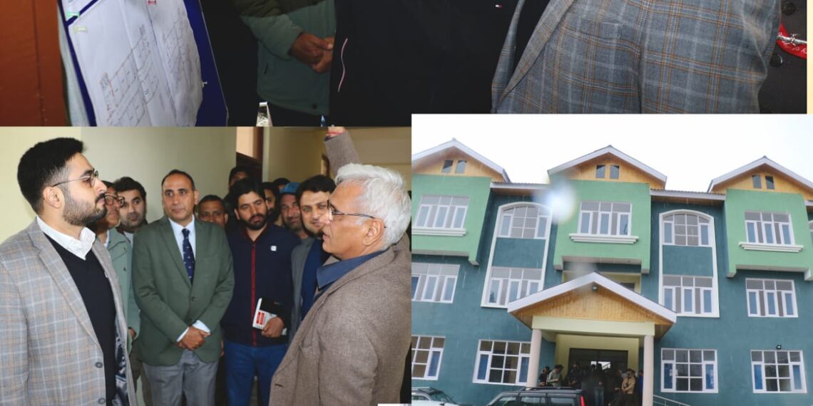 DC Srinagar Inspects newly constructed hostel for wards of ex-servicemen/martyrs at Peerbagh