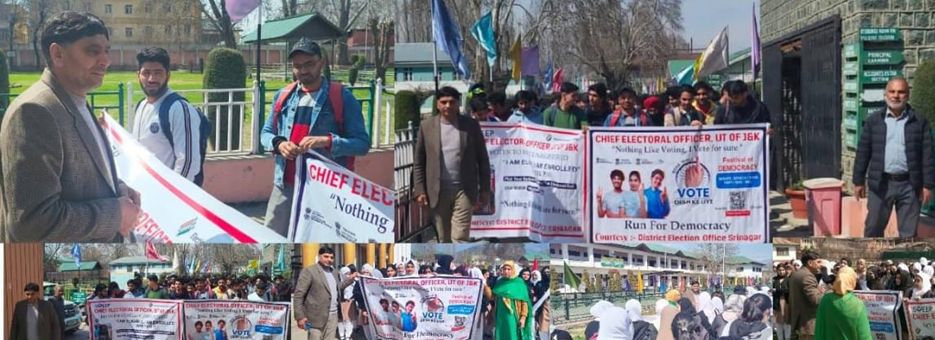 DEO Srinagar emphasizes young voters to play their role as ambassadors of democracy