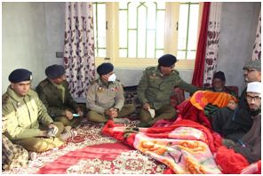 DGP visits Sopore, Kupwara to show solidarity with the bereaved families of slain cops