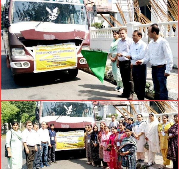 DHJ flags off 30 farmers on Inter-District exposure tour to promote Women Entrepreneurship