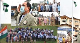DHSK unfurls Tricolor at Head Office Bemina