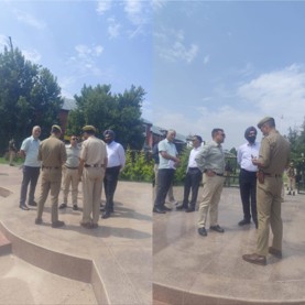 DIG Reviews Security Arrangements at Balidan Stambh Ahead of Independence Day