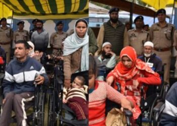 DIG NKR Bla distributes wheelchairs among specially-abled persons