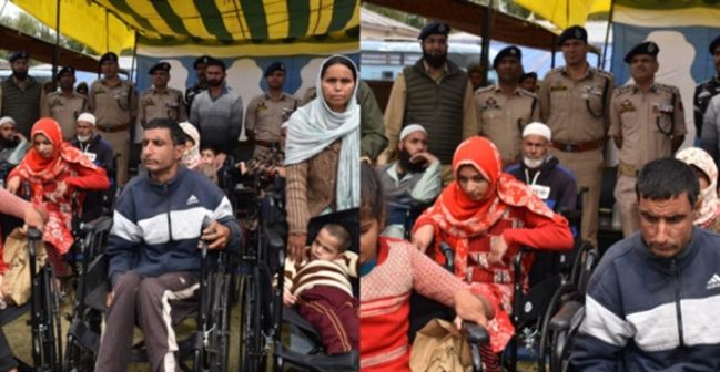 DIG NKR Bla distributes wheelchairs among specially-abled persons