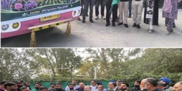 Director Agriculture Kashmir flags off farmers group for exposure visit to PAU
