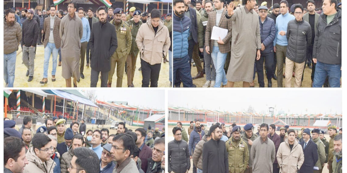 Div Com (K) Inspects Preparations for Republic Day Celebrations at Bakshi Stadium