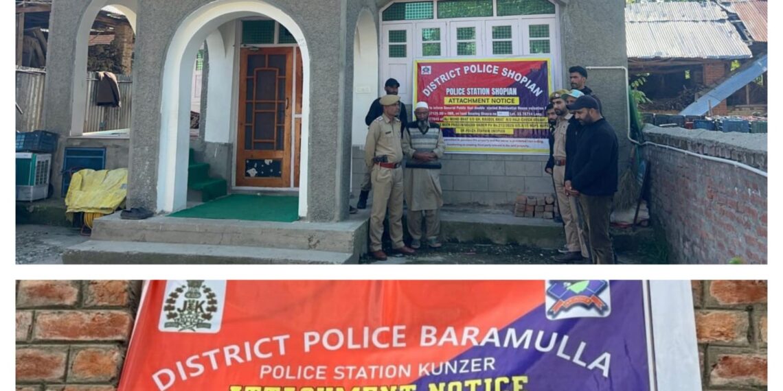 Illegal Drug Properties Frozen, Attached in Baramulla & Shopian: Police