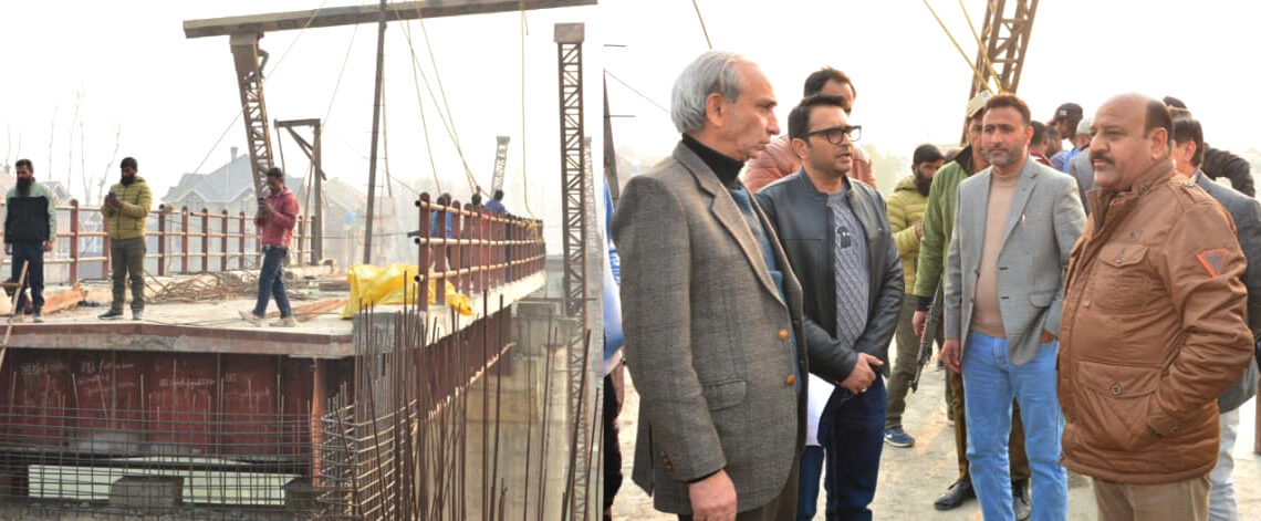 Dy CM inspects progress on Seerbagh–Sempora Bridge in Chadoora,