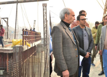 Dy CM inspects progress on Seerbagh–Sempora Bridge in Chadoora,