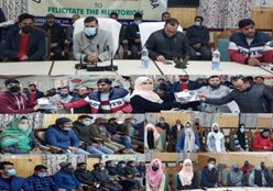 Distt Admin Kupwara felicitates meritorious students of Class 12th