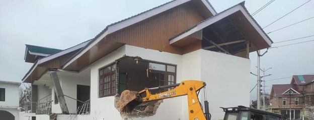Authorities Demolish Outer Wall Of NC Leader Sagar’s House