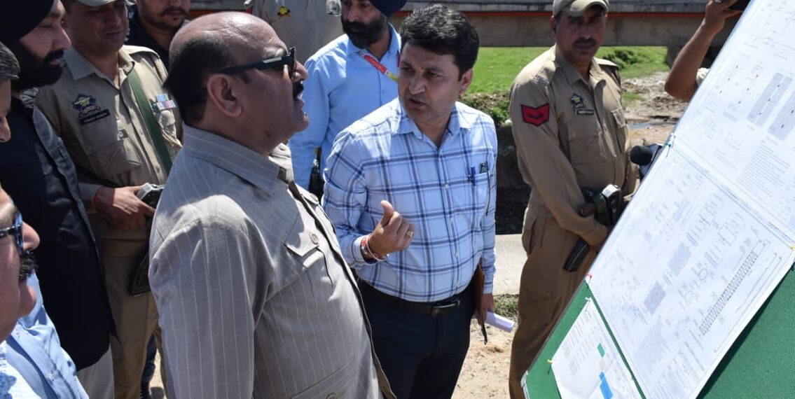 Deputy CM inspects work on Bridge Project at Meeran Sahib; emphasizes quality, timely completion