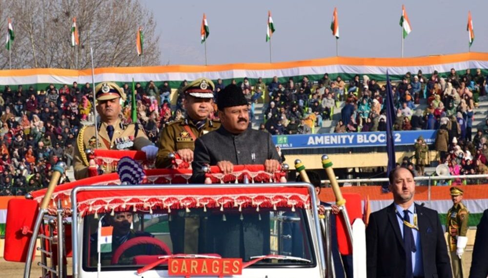 76th Republic Day celebrations: Dy CM unfurls National Flag at Bakshi Stadium