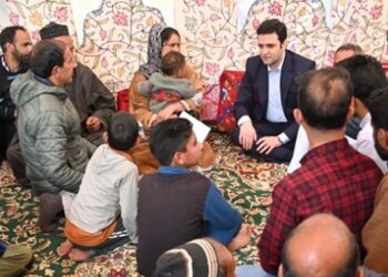 DC Kulgam hands-over immediate relief cheque to the family of cloud burst, lightning strike victim