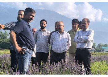Dir Agri Kashmir visited Model Floriculture Center Nunar, G’bal
