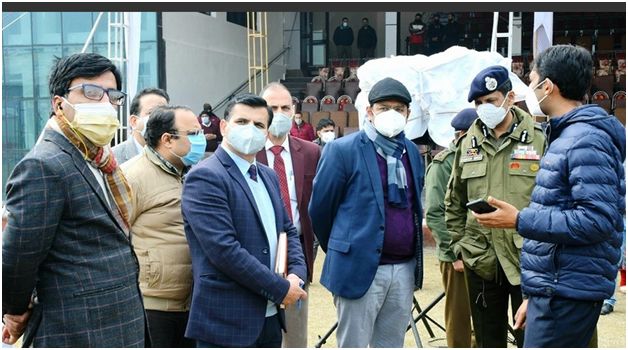 Div Com (J) , ADGP Jmu visit M A Stadium to finalize R-Day arrangements