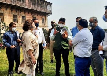 Div Com inspects progress of work on Mubarak Mandi Heritage Complex, Jambu Zoo