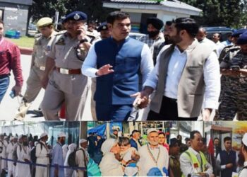 Div Com-(K), IGP Kashmir review departure arrangements for first batch of Hajj pilgrims at Srinagar airport