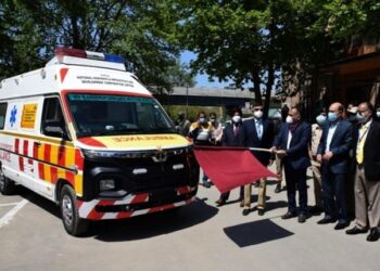 Div Com flags off two NHIDCL ambulances in Srinagar