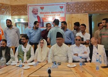Dr Darakhshan Andrabi, G A Khatana address BJP All Morchas Convention at Kupwara