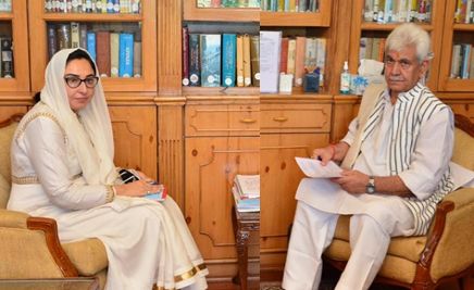 Dr Darakhshan Andrabi calls on LG
