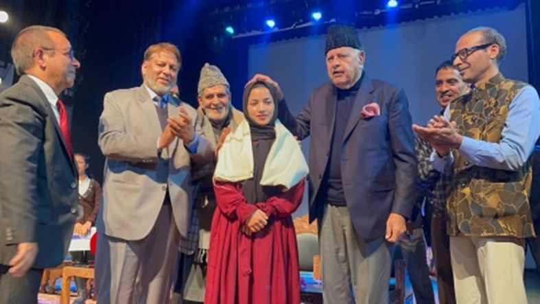 Dr Farooq releases series of books at Tagore Hall