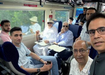 Dr Farooq travels from Srinagar to Katra by Vande Bharat train, Calls it ‘biggest gift’ to J&K people