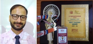 Kashmir Horizon congratulates it’s regular Columnist Dr Shahid Amin Trali for getting best teacher award from ITM University Gwalior